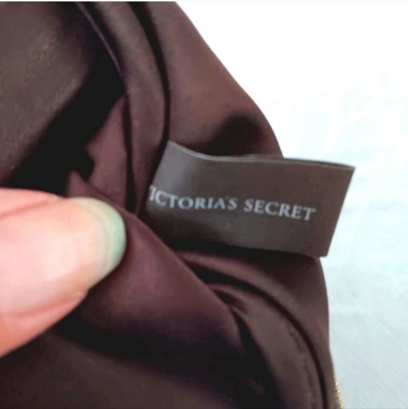 Victoria's Secret Wristlet | EUC | Pink, Brown & Yellow | Goldtone Hardward - Picture 3 of 11